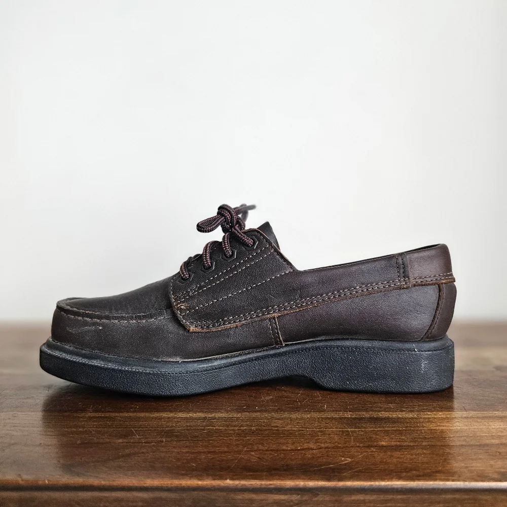 Vintage Eastland USA Genuine Leather Moc Toe Oxford Shoes Brown Men’s 9.5M